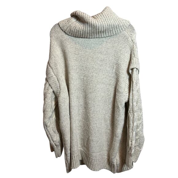 River Island Off-White Cable Knit Turtleneck Sweater - Picture 6 of 10